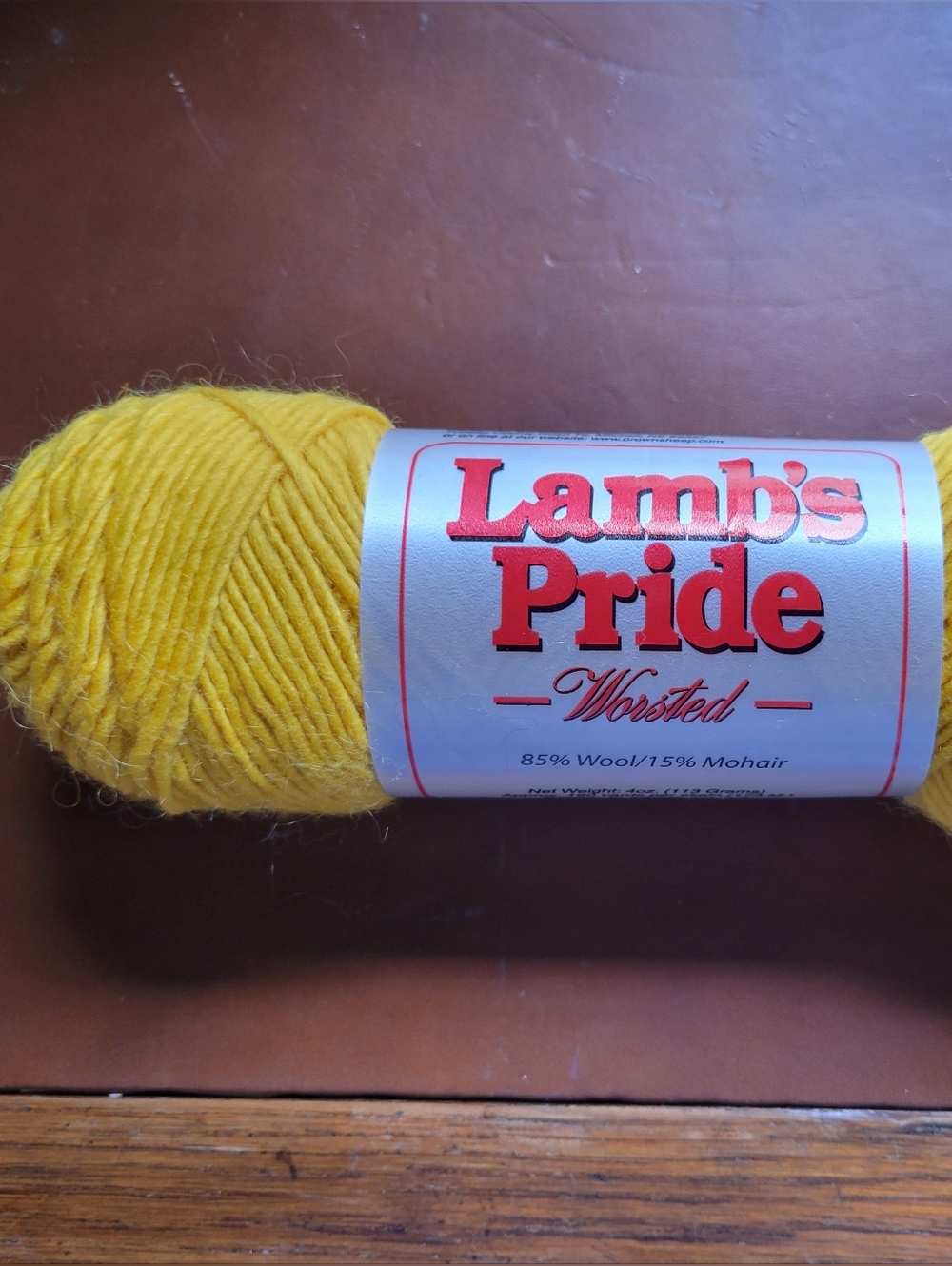 Lambs Pride Worsted Yarn 85% Wool 15% Mohair 4oz Skein USA Lemon Drop